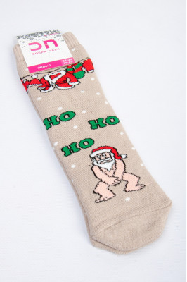 Шкарпетки жіночі новорічні махрові